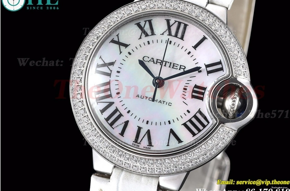 De Dia Bleu GDF LE Ballon Cartier Mop Dial NH05 SS 33mm 0331